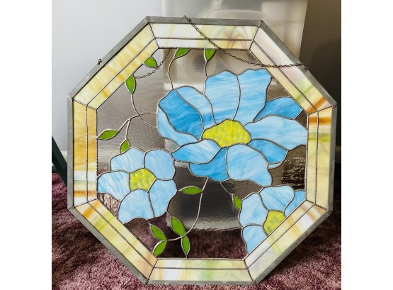 Large Hexagonal Decorative Stained Glass Wall Hanging (Livingroom)