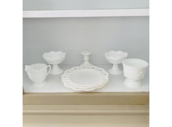 Assorted Milk Glass Kitchenware Lot No. 2 (Livingroom)