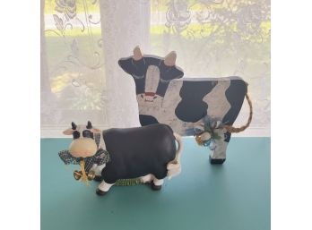 Set Of 2 Farm House Cows Decorations(Kitchen)