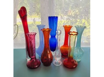 Bud Vases In A Rainbow Of Colors (Kitchen)