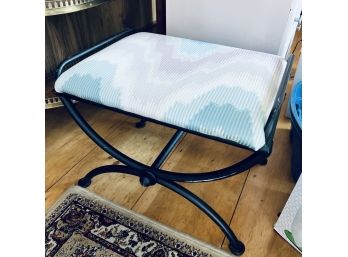 Upholstered Bench With Metal Frame (Sunroom)