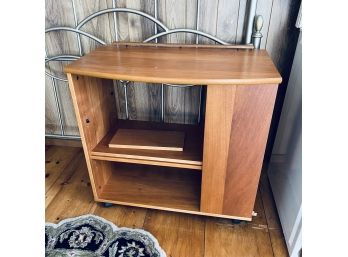 TV Stand With Shelves On Caster Wheels (Sunroom)