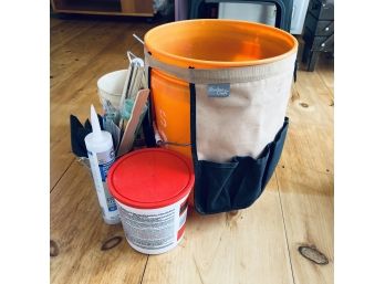 Bucket With Pocket Accessory And Paint Supplies (Sunroom)