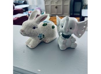 Ceramic Rabbit And Elephant (Kitchen)