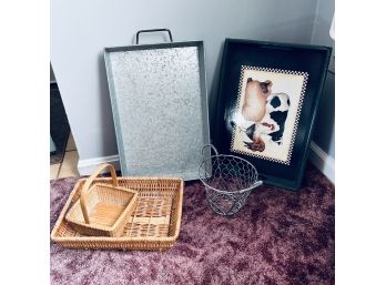Assorted Trays And Baskets (Living Room)