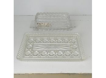 Small Decorative Cut-Glass Kitchenware Lot (Livingroom)