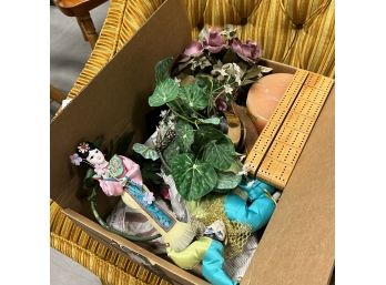Box Of Assorted Decorative Items