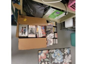Large Lot Of DVDs, CDs And Tapes