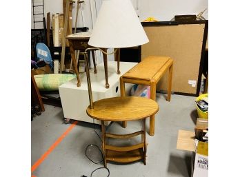 Table With Attached Lamp