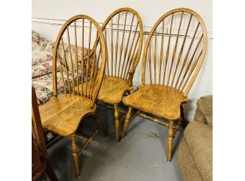 Set Of Three High Back Chairs