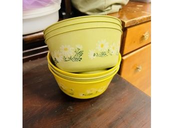ChiffonWare Plastic Bowls With Floral Pattern