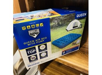 Queen Size Air Mattress (Blue) - New