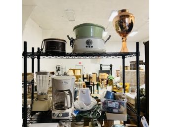 Shelf Lot: Small Appliances, Kitchen Tools, Etc. (Shelves 1 And 2)