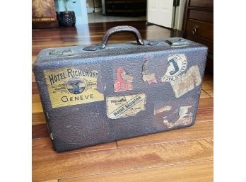 Antique Luggage With Hotel Stickers (Dining Room)