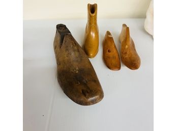 Antique Cobbler's Shoe Mold And Other Wooden Shoes (Zone 3)