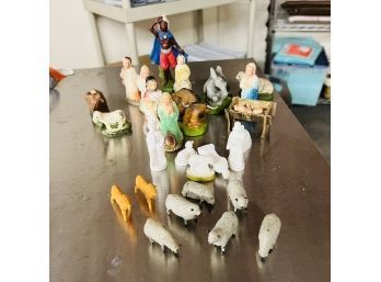 Vintage Nativity Pieces - Assorted Styles And Materials