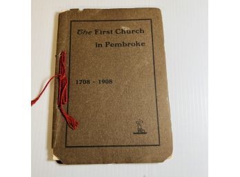 Antique Booklet From The First Church In Pembroke (Zone 4)