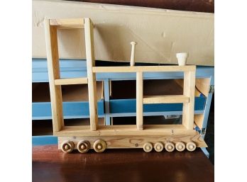 Wooden Train Display Shelf * (Barn - Main Room)