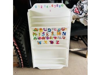 Kids Wall Mounted Book Display Shelf With Letters * (Barn - Main Room)