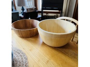 Pair Of Wooden Bowls (Room 6)