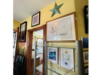 Wall Art Lot: Star, Framed Prints In Assorted Sizes