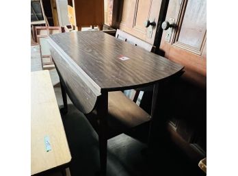 Laminate Drop Leaf Table With Wheels * (Barn - Side Room)