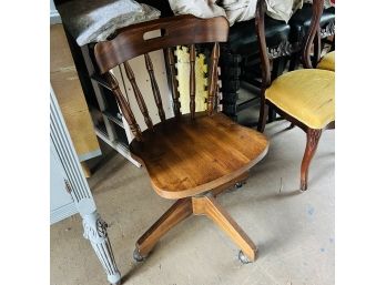 Vintage Wood Office Chair * (Barn - Main Room)