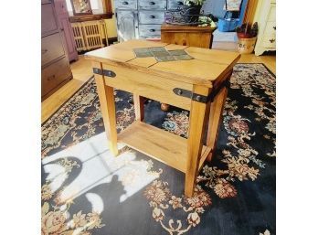 Accent Table With Stone Inset (Room 2)