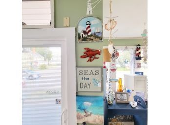 Lighthouse Plant Hanger, Seashells Hanging And Other Wall Items