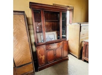 China Cabinet With Bow Front * (Barn - Main Room)