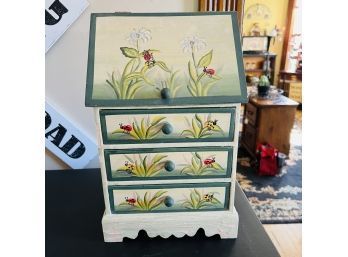 Painted Ladybug Storage Box With Drawers (Room 1)