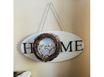 Home Sign With Wreath (Room 6)