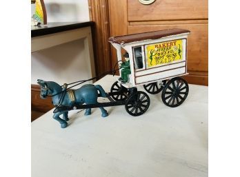 Cast Iron Bakery Carriage With Driver And Horse (Room 6)