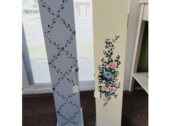 Set Of 2 Hand Painted Toilet Paper Shelves