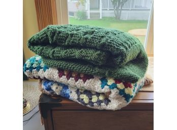 Set Of 2 Hand Crocheted Blankets (Room 2)