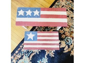 Set Of 2 America Flag Stools (Room 2)