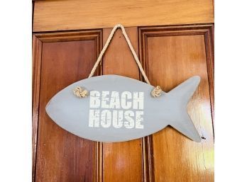 Fish Shaped Beach House Sign (Room 1)