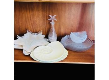 Assorted Beach-Themed Kitchenware Lot (Zone 3)