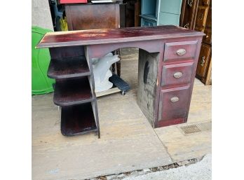 Vintage Desk With Side Bookshelf - Project Piece * (Barn - Main Room)