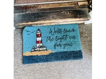 Rubber Backed Coir Door Mat With Lighthouse (Room 5)