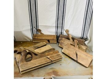 Assorted Vintage Wooden Jointers And Planers