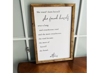 Wood Framed Atticus Quote Wall Art (KT)