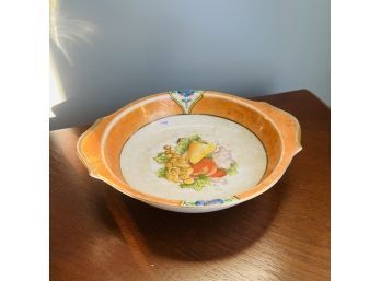 Vintage Japanese Bowl With Painted Fruit Motif (* Pod)