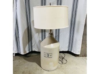 S. S. Pierce Co Stoneware Jug Table Lamp (TD)