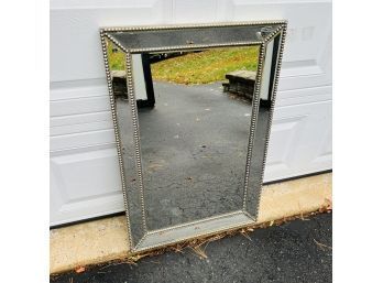 Large Heavy Beveled Mirror With Beaded Edge 36'x24'