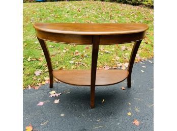 Wooden Half Moon Accent Table (LG)