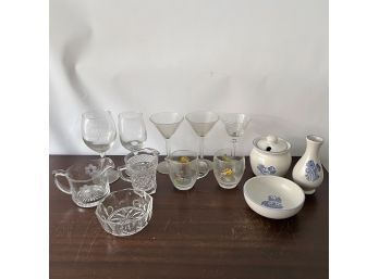 Vintage Glassware And Pottery Lot (box 20)
