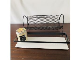 Decorative Metal Shelves And Soy Candle (Bin/Pod)