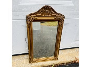 Heavy Antique Gold Framed Mirror 26'x15'