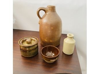 Assorted Pottery And Stoneware Lot (Shelf 2/Bin 1)